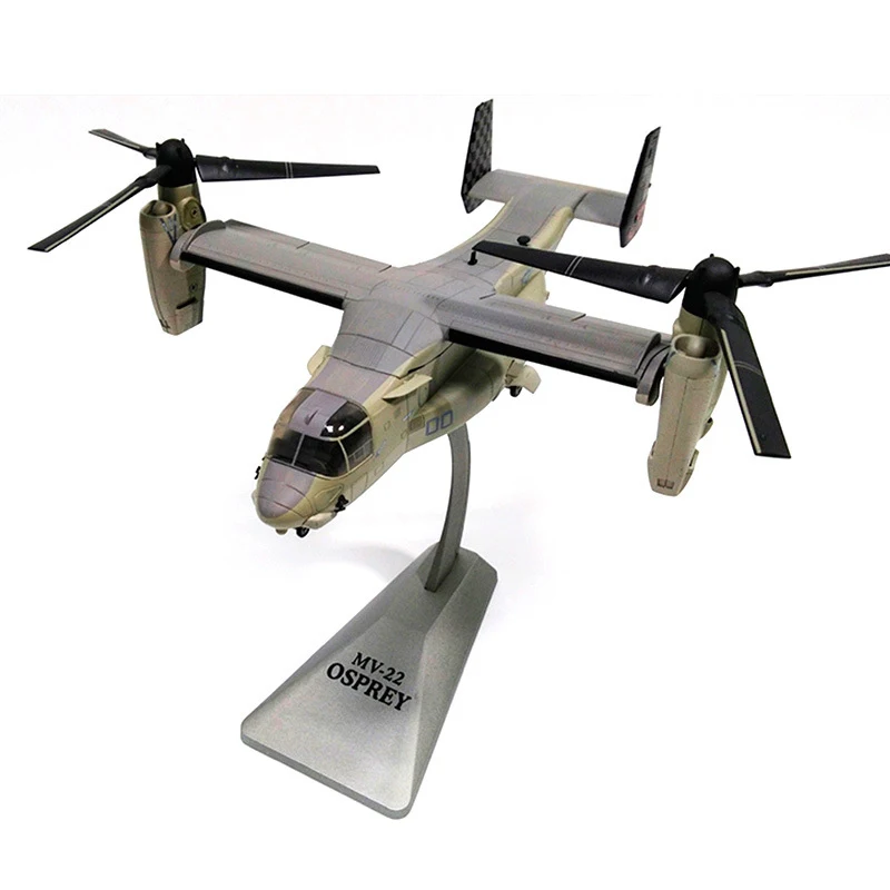 

1/72 Scale Alloy Transport Helicopter MV-22 Aircraft US Navy Osprey Fighter Model Toys Children Kids Gift for Collection