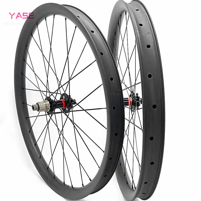 YASE 29er Углеродные mtb дисковые колеса 40x28 мм ассиметричный бескамерный велосипед
