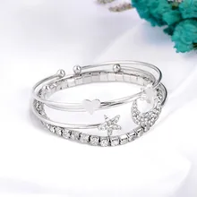 Любовь Сердце Форма из четырех частей костюм браслет звезда браслет с Луной аксессуары Полный Открытый браслет праздничный подарок костюм#40