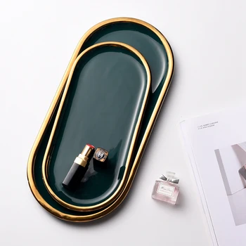 

Nordic Home And Tablewares Light Luxury Blackish Green Ceramic Plate ceramic plate presentoir à dessert sushi plate тарелка кера