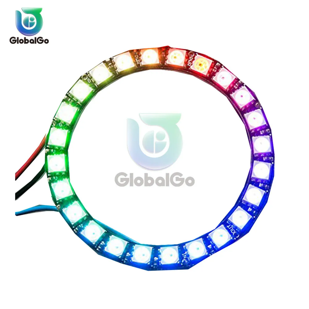 RGB светодиодный кольцевой светильник s лампа WS2812 5050 RGB светодиодный кольцевой светильник со встроенными драйверами 24 бит RGB светодиодный светильник для Arduino