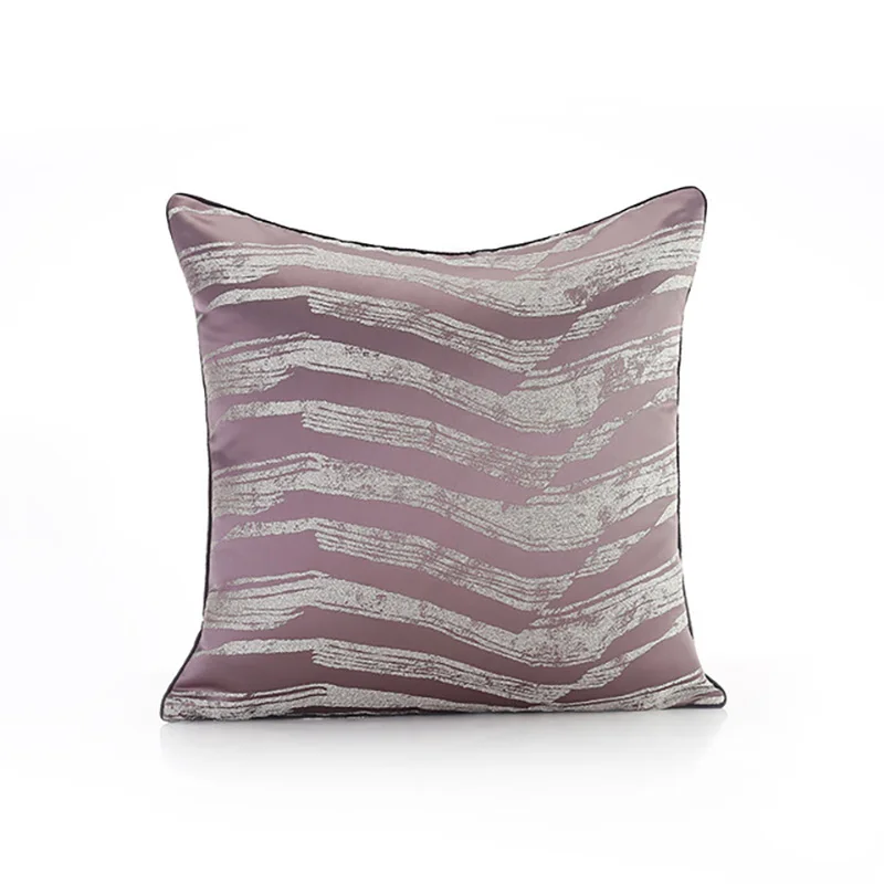 

Luxury wavy Exquisite Jacquard Decorative Cushion Cover Geometric Embroiderde Pillow Cover Sofa Car Office Chair Pillowcase