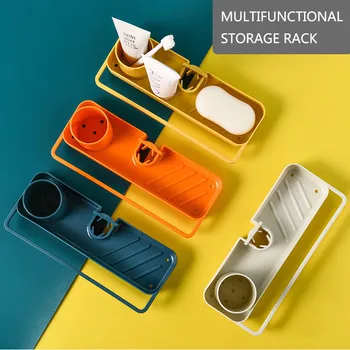 

Multifunctional Faucet Shelf Drain Rack Kitchen Bathroom Home Storage Tool Decoration Corner Shower Shelf Storage Rack Organizer