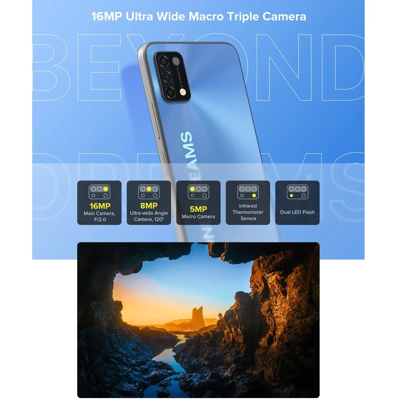 best mobile poco UMIDIGI A11 Samrt Phone 3GB+64GB/ 4GB+128GB Non-contact Infrared Thermometer Triple Back Cameras 5150mAh Battery 4G LTE OTG 16MP best pocophone for gaming