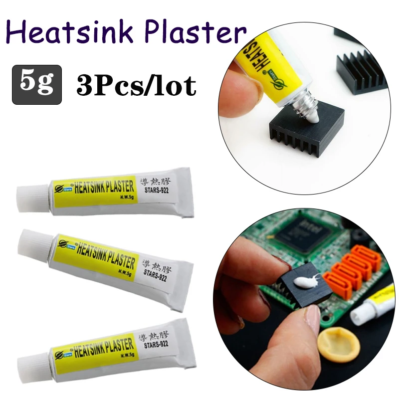 3pcs/lot Thermal Pads Conductive Heatsink Plaster Viscous Adhesive Glue