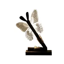 Настольная лампа с бабочкой, настольная лампа, настольная лампа, дерево, 3d Led светильник, диммер, 110 В-220 В, Настольный светильник