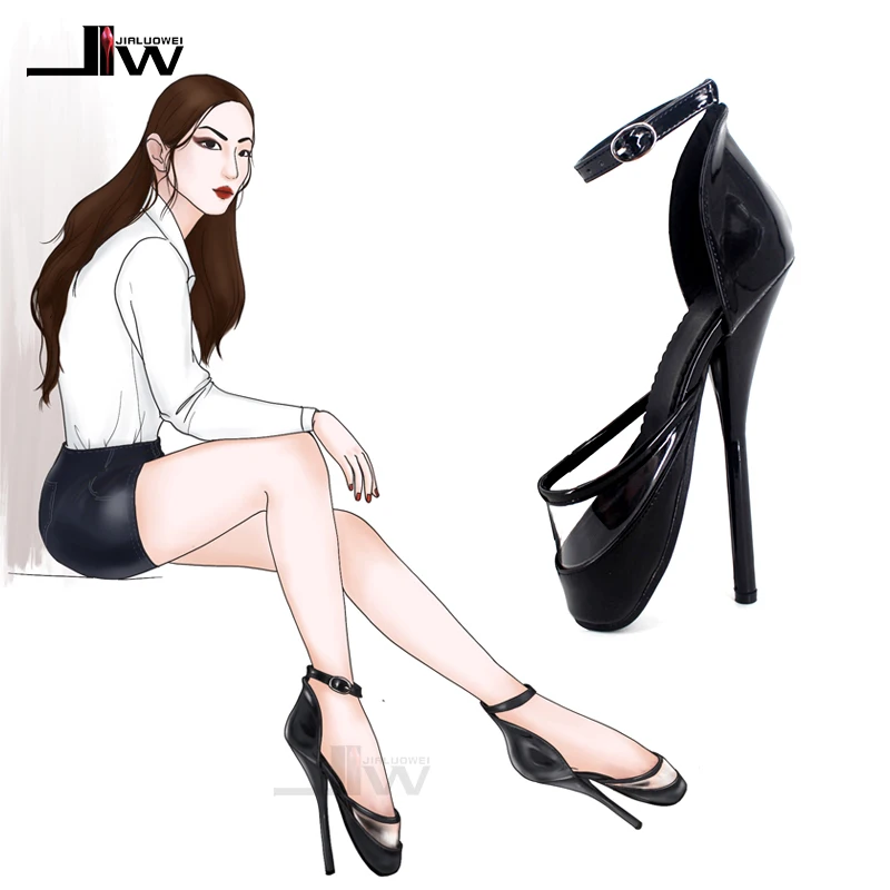 Пикантные туфли-лодочки на тонком высоком каблуке 7 дюймов Сандалии для