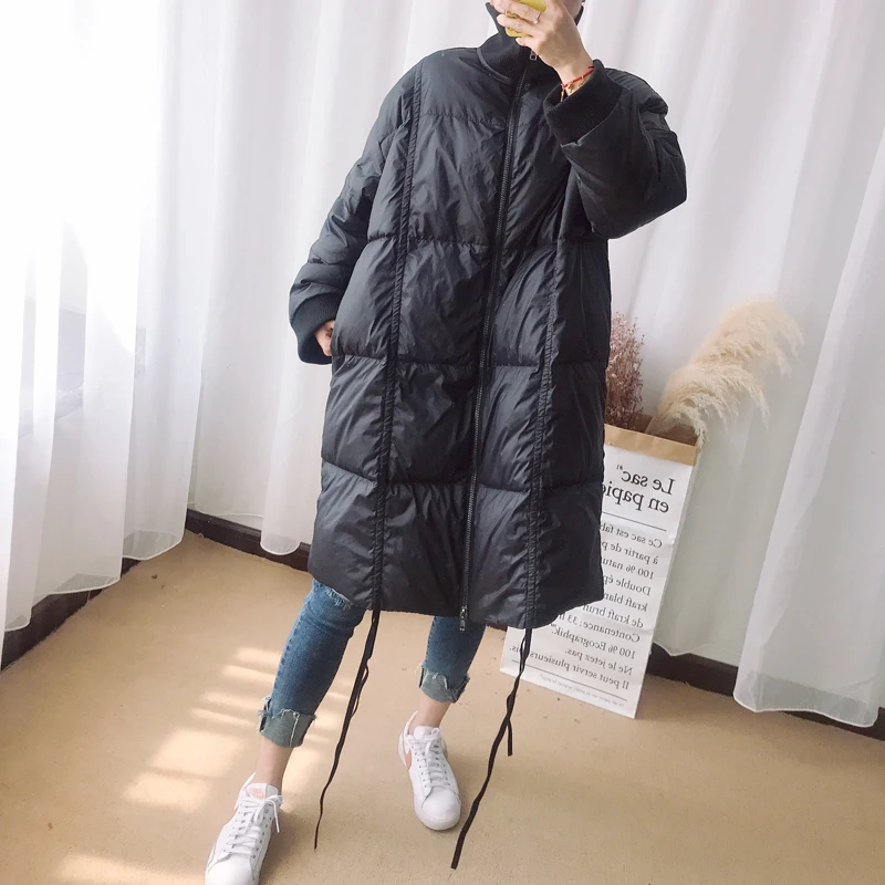 Winter Coat Women Long Black Down Coat Women Thick Warm Winter Plus Size Windproof Snow Outwear 90% White Duck Down Jacket