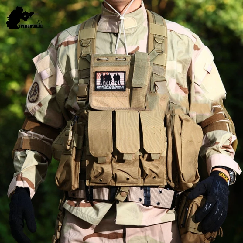 Chaleco táctico militar RRV de alta calidad, sistema Molle de nailon 800D, Chaleco de combate ejército estampado CS, equipo de policía - AliExpress