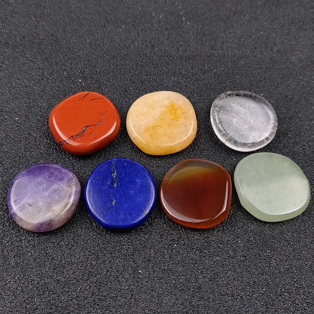 7 Chakra Healing Reiki Natural Stone Ornaments Polishing Amethyst Rose Quartz Yoga Meditation Energy Stone Decoration