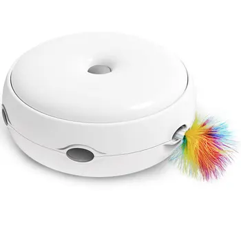 

Electric Cat Toy Smart Teasing Cat Stick Crazy Game Spinning Turntable Cat Catching Mouse Donut Automatic Turntable Cat Toy