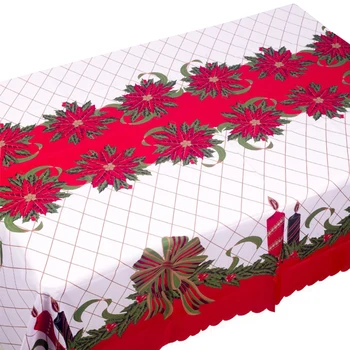 

New Year Table Covers New Christmas Polyester Printed Anti-fouling Santa Tablecloth Christmas Decorations Tablecloth