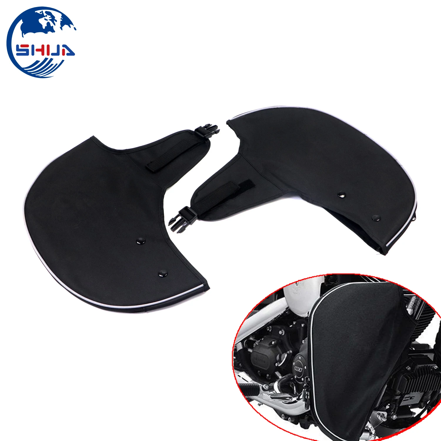 Motorcycle Soft Lowers Chaps Leg Warmer Bag For Harley Sportster XL 883 1200 w/ Engine Guard |