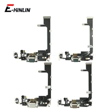Charging Flex Cable For iPhone 11 Pro Max USB Plug Charger Port Dock Connector With Mic Headphone Audio Jack Flex Cable