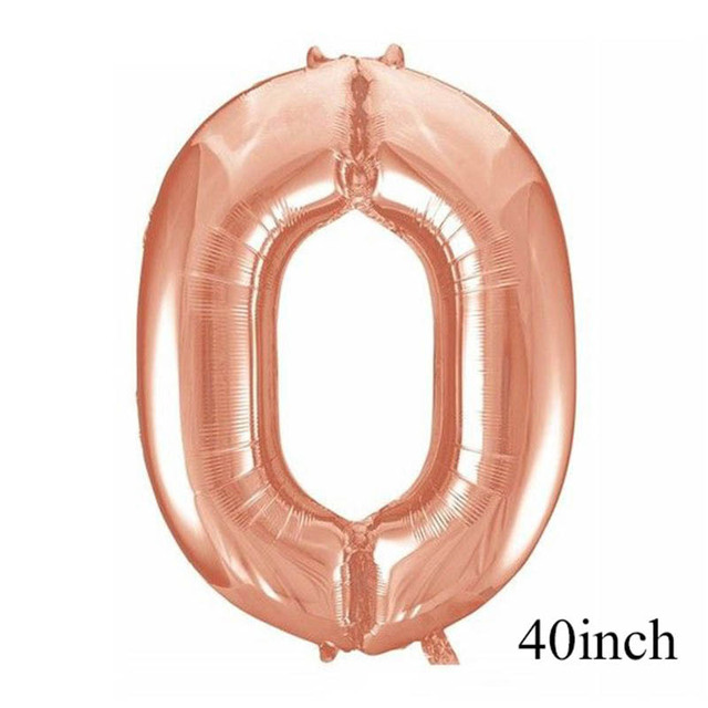 Birthday Rose Gold Number Foil Balloon Party Decorations Kids First 1st 2nd 3rd Birthday Baby Shower Boy Girl Baloons