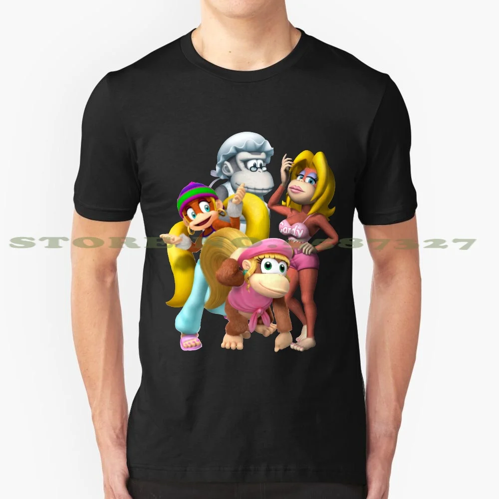 Женская летняя забавная футболка Kongs для мужчин женщин Конг Donkey Kong Dixie Candy Mario Nintendo