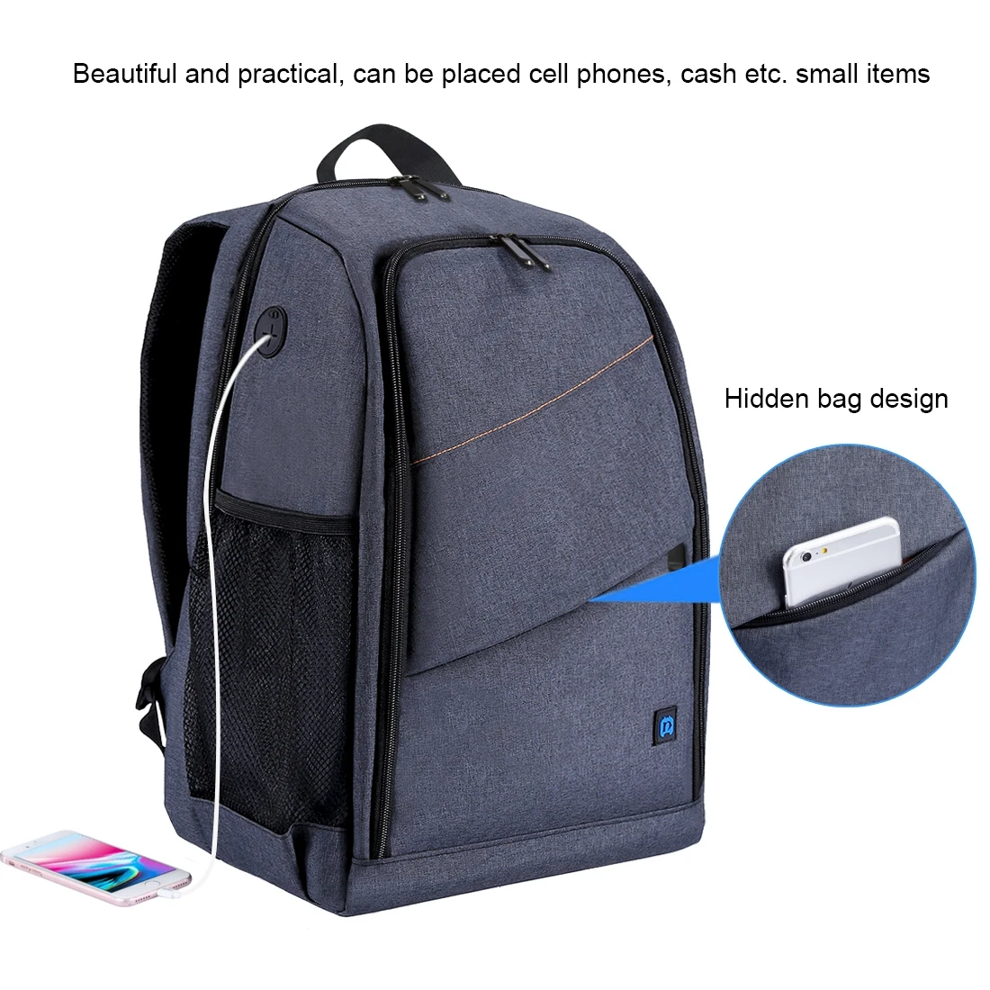 Waterproof DSLR Backpack With Charge Headphone Jack Video Digital DSLR Camera Bag Outdoor Camera Photo Bag for Nikon Canon Lens