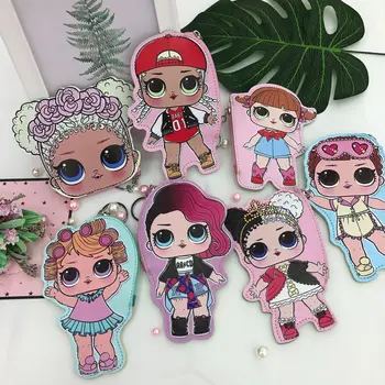 

Fashion creative PU wallet mini cartoon lol surprise doll cute coin purse coin bag storage bag gift for girls