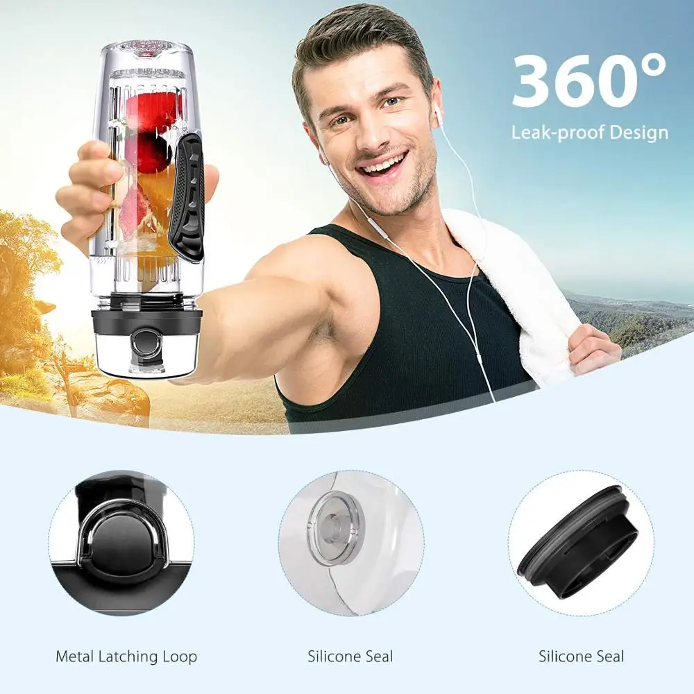 1000 мл бутылки для воды с фруктовым наполнителем Спортивная бутылка Тритан чашки