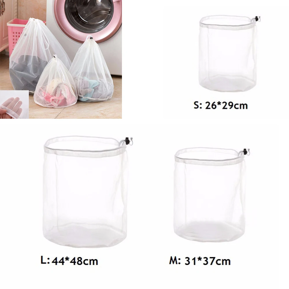 Clothes Washing Machine Laundry Bra Aid Lingerie Mesh Net Wash Bag Pouch Basket femme 3 Sizes