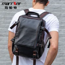 Korean Genuine Leather Men's Backpack 15-Inch Large Capacity Computer Backpack Retro Outdoor Mountaineering Travel Bag New