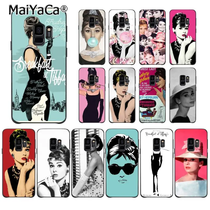 

MaiYaCa Audrey Hepburn Coque Shell Phone Case for Samsung Galaxy S10 Plus S10E S6 S7 S8 S9 S9Plus
