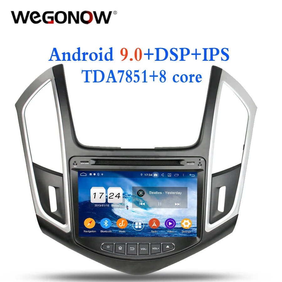 Android 9 0 4 Гб ram 8 Core для Chevrolet CRUZE 2013 2014 2015 автомобильный dvd плеер Wifi BT 2 RDS радио gps