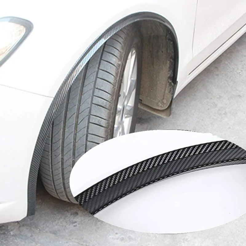 59"/150cm 2Pcs/One Set Black/Carbon Fiber Soft Mudguards Wheel Eyebrow For M1tsubishi ASX Lancer Outlander Colt L200 Mirage |