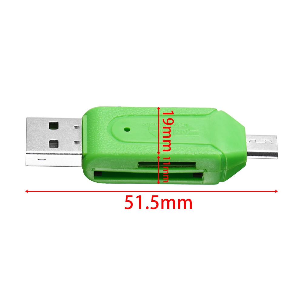 1 шт. 2 в 1 type-C и USB OTG Устройство для чтения карт памяти Универсальный Micro USB TF/SD кард-ридер телефонные удлинители адаптер Аксессуары