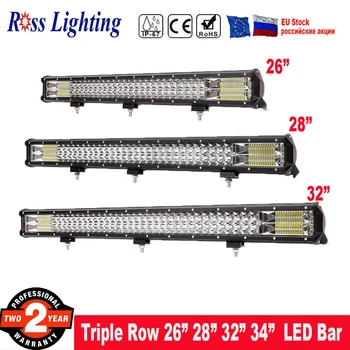 

3-Row Offroad LED Work Light Bar 26" 28" 32" 34" Spot Flood 25inch LED Bar for Truck SUV ATV 12V 24V Fog Driving Lamp