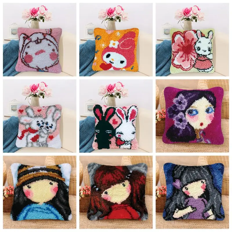 

Latch Hook Diy Kit Knooppakket Smyrna Klink Haak Kleed Bloemen Cross Stitch Pillows Foamiran For Flowers Embroidery Cat Dog Gift