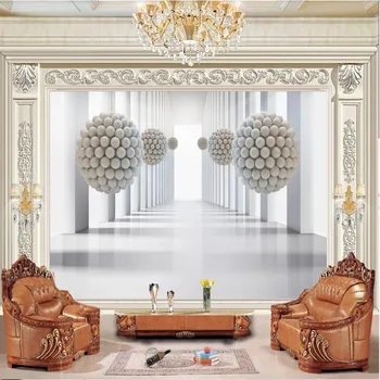 

Milofei manufacturers custom 3D space art ball background wallpaper mural