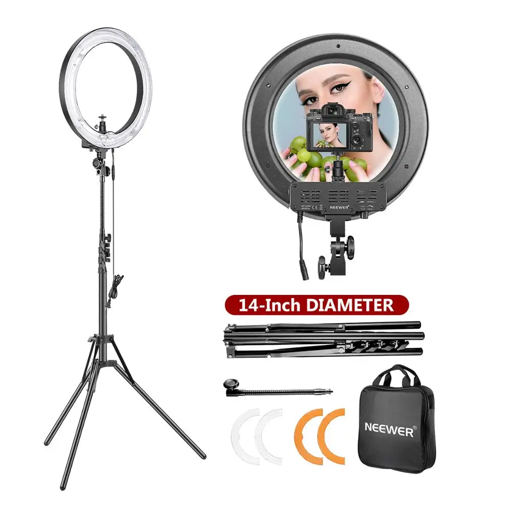 Neewer с регулируемой яркостью кольцевой светильник ing Kit для портретного макияжа