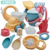 Baby Beach Game Toy Children Sandbox Toys Silicone Soft Sand Beach Set Kit Toys for Beach Play Sand Water Play Cart 1