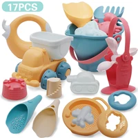 Baby Beach Game Toy Children Sandbox Toys Silicone Soft Sand Beach Set Kit Toys for Beach Play Sand Water Play Cart 1