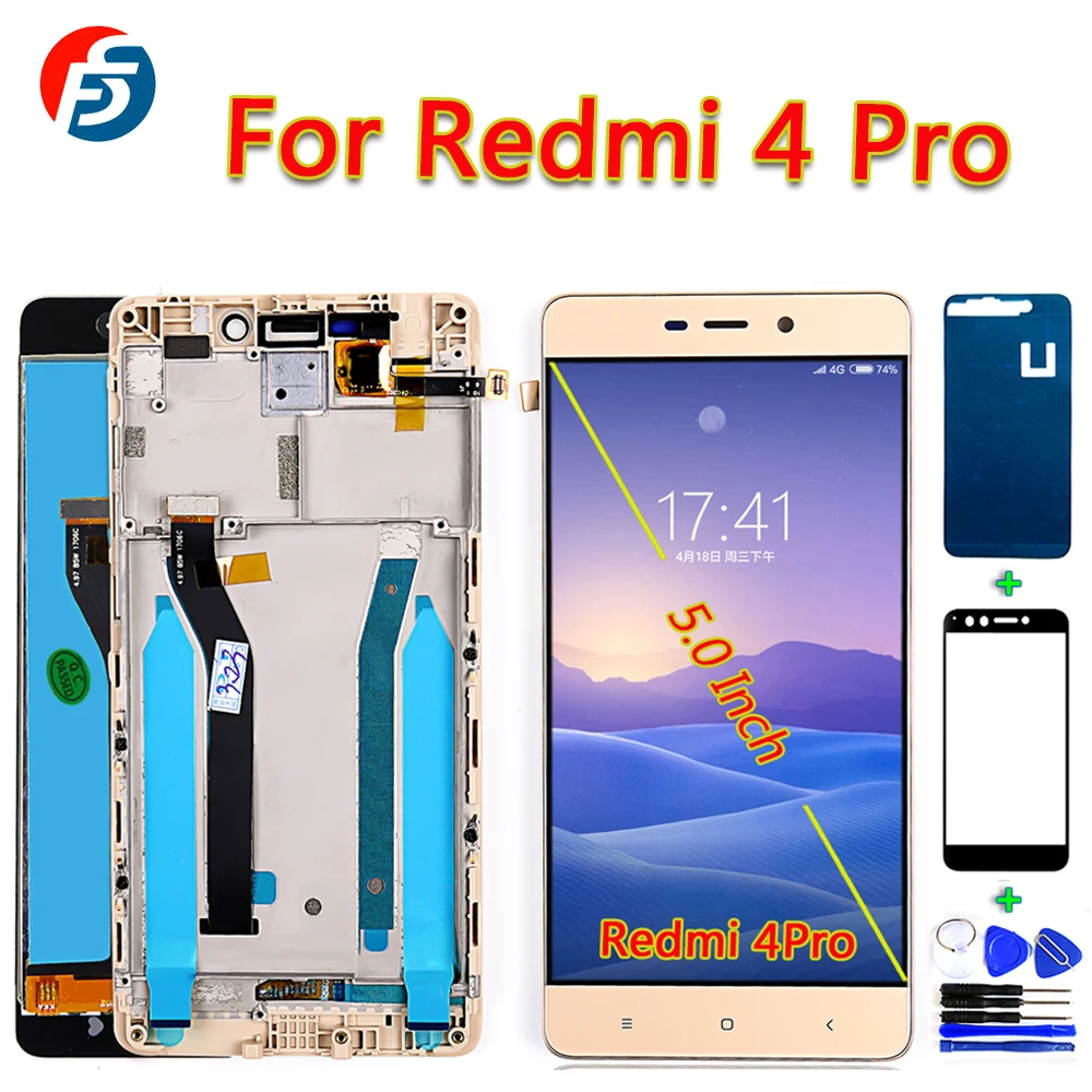 100% протестированный сенсорный экран для Xiaomi Redmi 4 Prime / Pro 3 ГБ ОЗУ 32 Гб ПЗУ ЖК