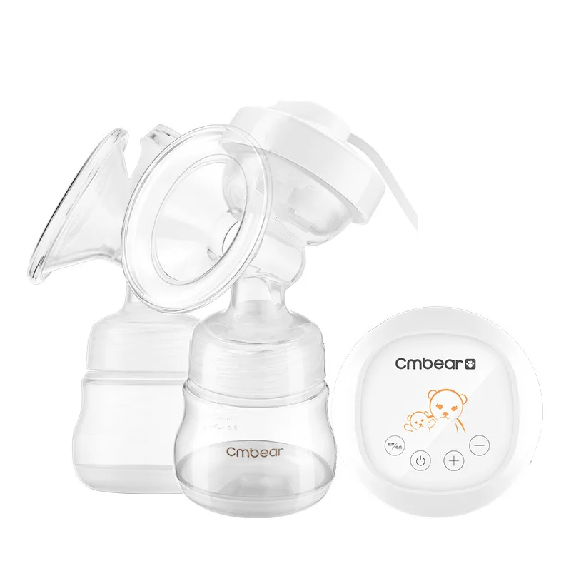

Breast Pump ka man bear Small White Bilateral Electric Breast Pump Suction Large English Version