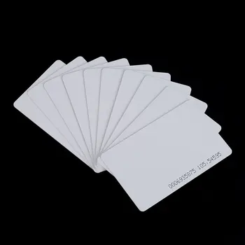 

Hot Sale 10pcs/lot Id Card 125khz smart card ID pvc card with number for access control system key fob dropshipping White