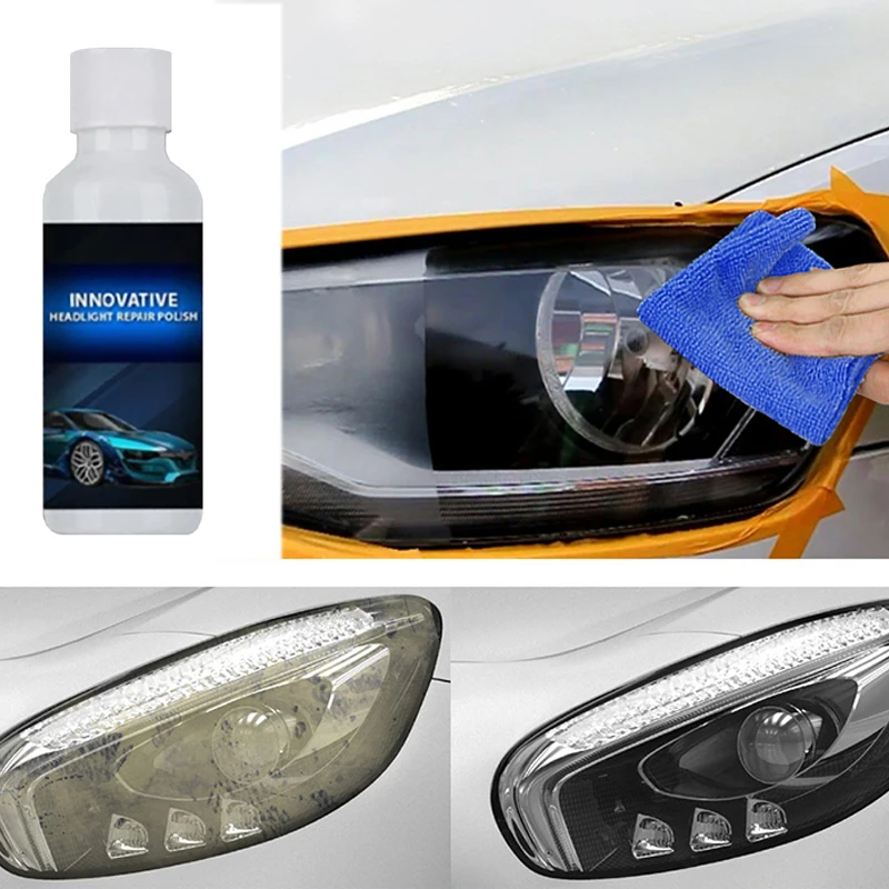 20ML Car Light Repair Agent Headlight Renewal Polish Car Repair Fluid Refurbished Headlight Kit Anti-scratch Liquid