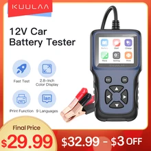 KUULAA V311B Car Battery Tester Charger Analyzer 12V 2000CCA Voltage Battery Test Motorcycle Detector Charging Cricut Load Tools