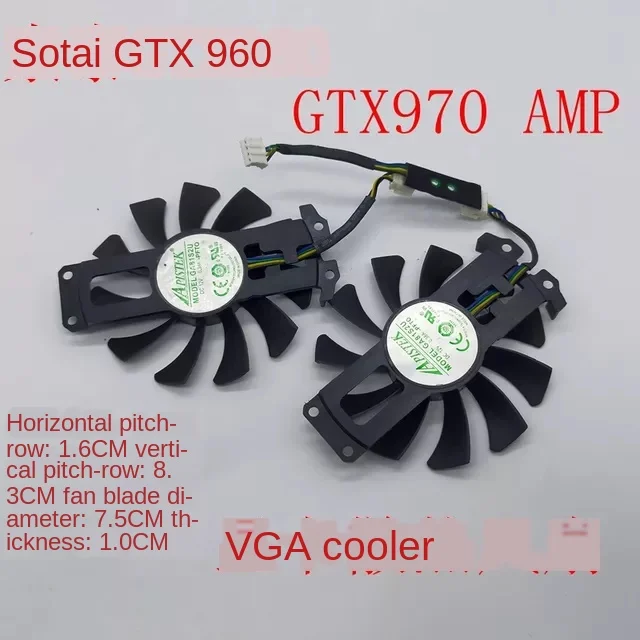 Вентилятор для видеокарты zotac Gtx960 4g Pci-eDC 12 В GA81S2U GTX970 Amp Охлаждения | Компьютеры и