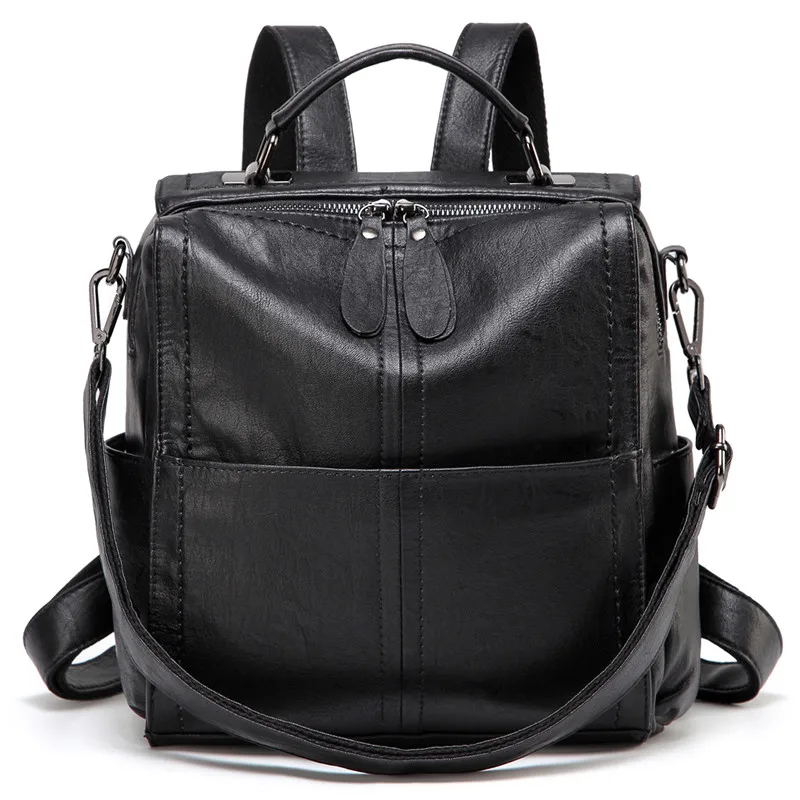 Рюкзак VASCHY, кошелек для женщин, модный Квадратный маленький рюкзак из искусственной кожи, сумка на плечо для девушек-подростков
