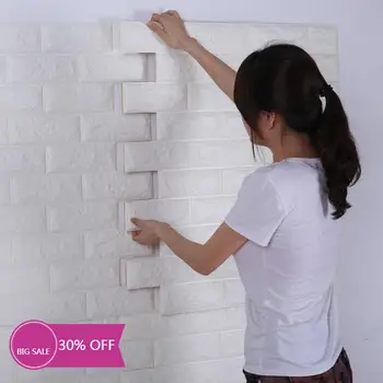 

3D Brick Wall Stickers Wallpaper Decor Foam Waterproof Wall Covering Wallpaper for Kids Living Room DIY Background