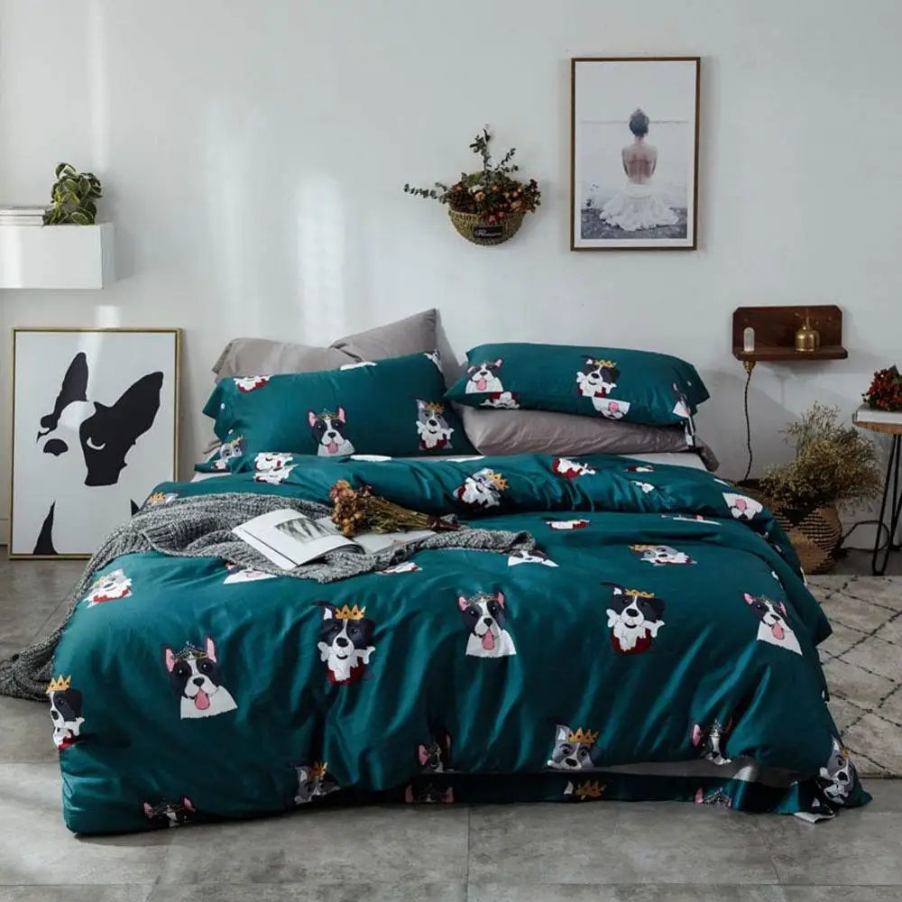 Комплекты постельного белья из египетского хлопка, постельное белье с цветочным рисунком(наволочки и одеяла), двойной размер - Цвет: 20192409