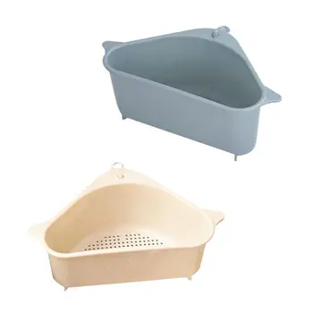 

Kitchen Sponge Holder Sink Caddy Triangular Drain Shelf Storage Rack Sucker Bath