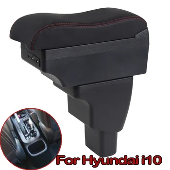 

Car Armrest Box 2006~2017 for Hyundai I10 Rotatable Center Centre Console Storage Box with USB Interface Decoration Accessories