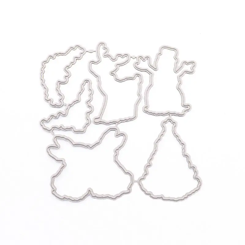 Рождественский кролик печать штамп с вырубкой трафарет набор DIY Скрапбукинг рельефная фотография альбомная бумага для украшения карты Ремесло Искусство