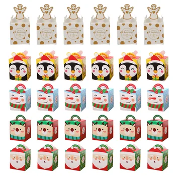 

30Pcs Christmas Apple Boxes Practical Decorative Lightweight Wrapping Cases Packing Boxes Gift Storage Containers for Party Home