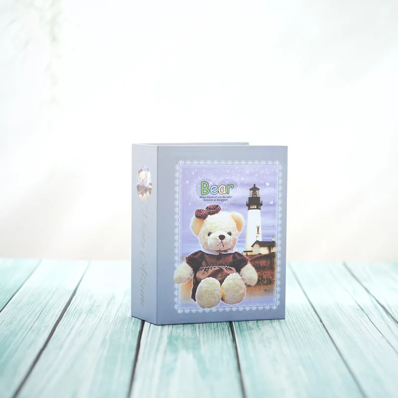 Милый медведь 6 дюймов альбом 100 листов вставки альбомы сумки детские домашние пары фото студия простой свадебный фотоальбом - Цвет: A