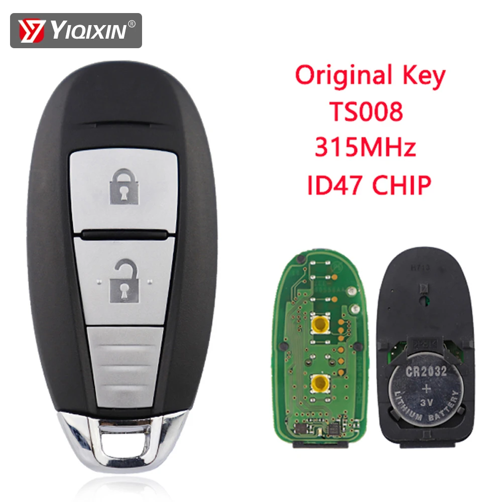 Умный пульт дистанционного управления YIQIXIN OEM Автомобильный ключ с 2 кнопками для
